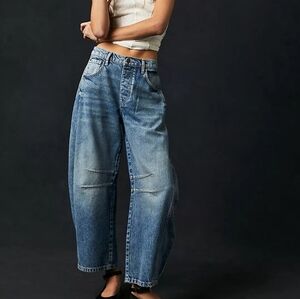 Free People Good Luck Barrel Jeans